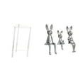 thumbnail image 1 of Mesita de noche,Mesa auxiliar de acrílico transparente,mesa auxiliar transparente de 2 niveles,Mesa pequeña de acrílico,mesita de noche pequeña,compacta,Escultura de figura,Estatua sentada, 1 of 8
