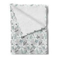 thumbnail image 2 of Winter Soft Flannel Fleece Throw Blanket, Hand Drawn Style Poinsettia Flowers Romantic Vintage Botanical Nature, Cozy Plush for Indoor and Outdoor Use, 50" x 70", Grey White Pale Blue, by Ambesonne, 2 of 5