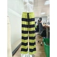 KEVCHE Women's Green Pajama Pants Christmas Striped Pajama Casual Long