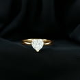 thumbnail image 3 of Rosec Jewels Solitaire Moissanite Heart Shaped Engagement Ring 1 Carat - 7 mm - D-VS1 Quality Certified - with Jewelry Box, 10K Yellow Gold, US 8.00, 3 of 8