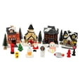 thumbnail image 3 of Juego De 15 Piezas De Casa En Miniatura Con Iluminación Navideña Y Pueblo De Nieve BLESIY Centros de mesa de escritorio, 3 of 8
