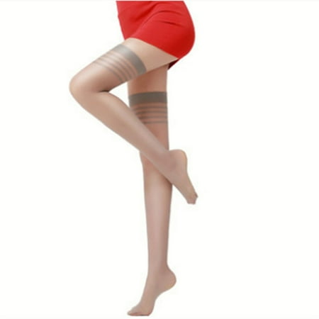 

Long Tube Stockings Women S Summer Ultra-Thin Anti-Snag Sexy Stockings Non-Slip Thigh High Stockings Flesh-Colored Over-The-Knee Stockings