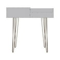 thumbnail image 6 of Rockefeller 39.37 Entryway Console with 3 Compartments and Metal Legs in White, 6 of 7