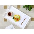 thumbnail image 6 of Glossy White Acrylic Serving Tray with Handles-Lucite Tray for Ottoman,Coffee Table, Breakfast, Tea, Food, Butler - Decorative Tray (10x15x2H Inch with, White), 6 of 6