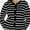 Black White, variant on Women's Striped Cardigan Sweater Trendy Long Sleeve Button Down Crew neck Cardigans