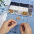 thumbnail image 3 of DIY Jewelry Making Finding Kits Including Polymer Clay Beads Brass Beads CCB Plastic Beads Black 6x1mm Hole: 2mm 2 colors 800pcs/color 1600pcs, 3 of 6