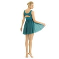 thumbnail image 2 of Robe de Danse Lyrique pour Femmes Robe de Danse Ballet Sans Manches Justaucorps de Performance Robe de Gymnastique Vert TP, 2 of 6