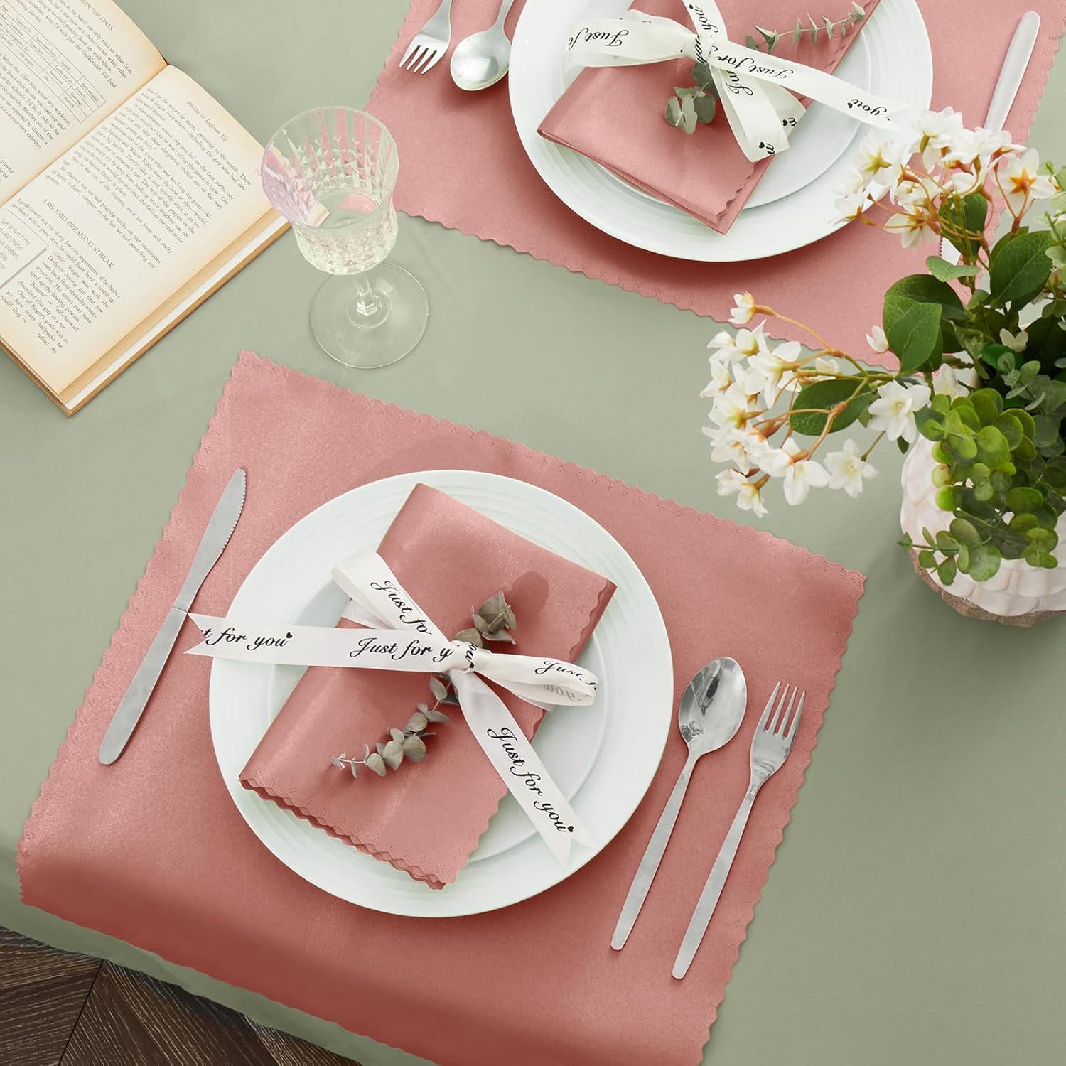 Burgundy Satin Napkins, 100 Pack, 17x17 Inch, Square, Wedding Napkins, Satin Fabric, Luxury, Reusable, Machine Washable