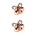 thumbnail image 2 of Anillo de servilleta de Acero inoxidable Moyic Navidad soportes de pañuelos de papel portátiles Caña 2Conjunto, 2 of 6