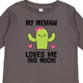 thumbnail image 4 of Inktastic My Memaw Loves Me Cactus Grandchild Girls Long Sleeve Toddler T-Shirt, 4 of 5