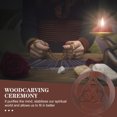 thumbnail image 4 of Creative Altar Design Ornament Wood Carving Ritual Ornament Altar Adornment, 4 of 8