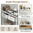 thumbnail image 6 of Gymax Narrow Console Table with Drawers Retro Accent Sofa Table w/ Open Storage White, 6 of 10