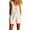 Beige-shorts for women, variant on RongHuan Women Shorts Overall Front Button Cotton Linen Summer Wide Leg Shorts Button Down Romper