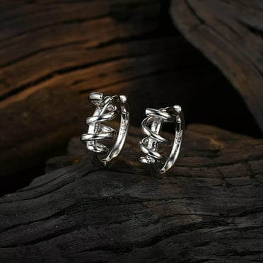 K-KED Huggie Hoop Earrings 925 Sterling Silver Women Jewellery