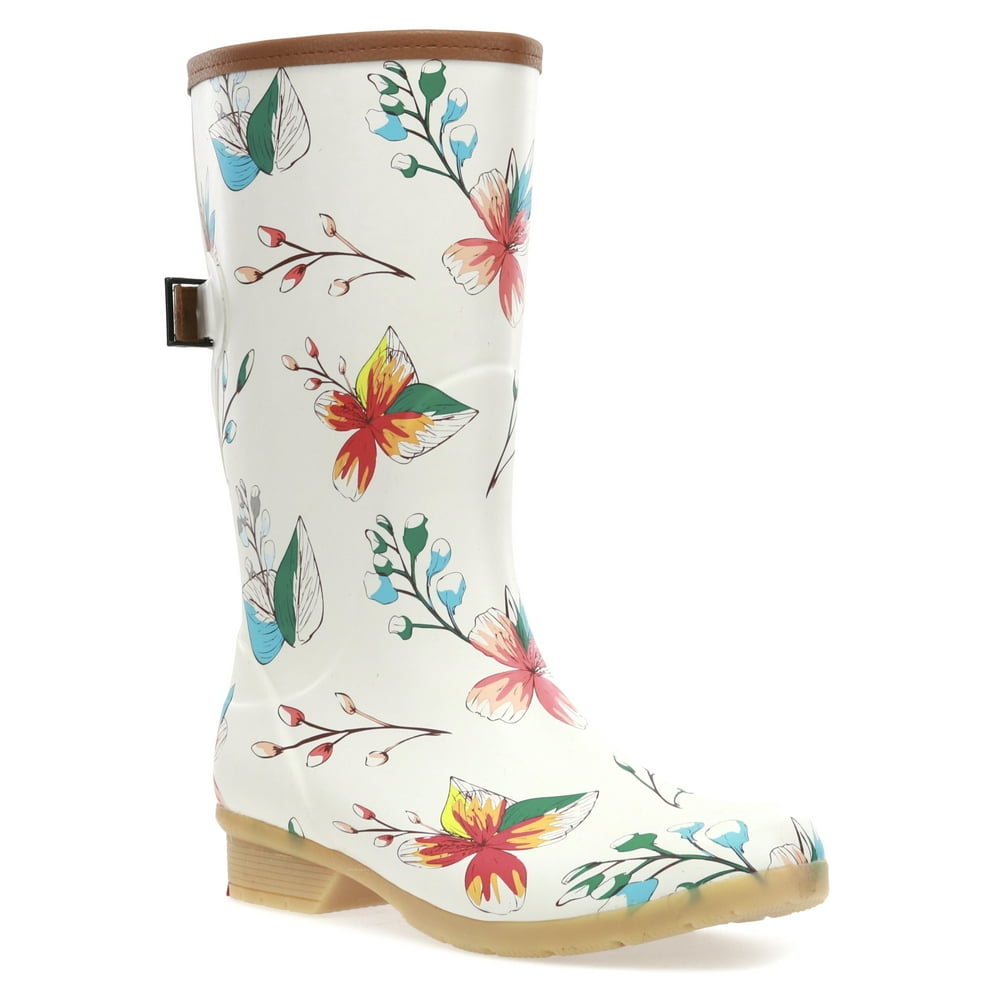 Chooka - Women's Chooka Waterproof Tropics Bainbridge Adjustable Mid Rain Boot - Walmart.com