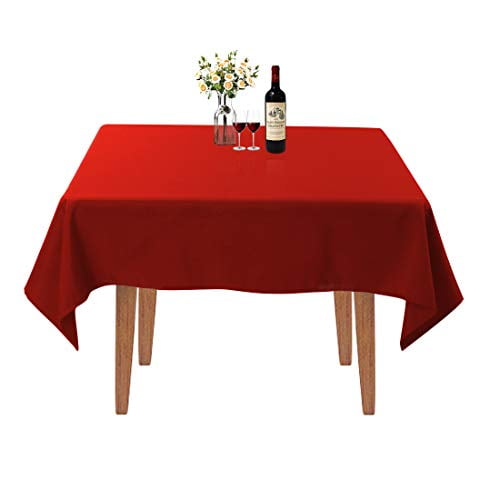 Waysle Square Tablecloth 52 X Inch Red Table Cloth For Or Round Tables In Washable Polyester Great Wedding Restaurant Party Banquet Decoration Com Waysle Square Tablecloth 52 X Inch, What Size Tablecloth Do I Need For A 52 Inch Round Table