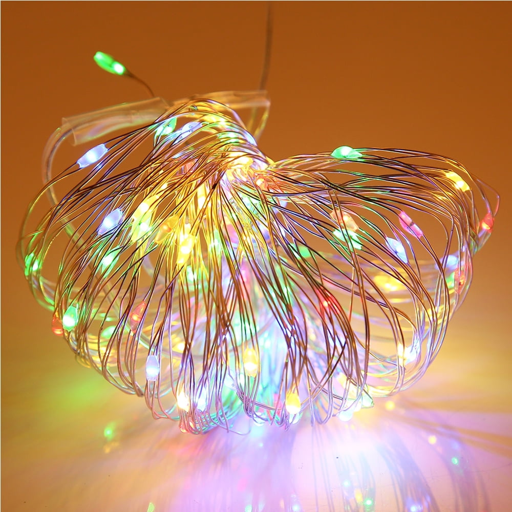 Globe String Lights, 32.8 ft/10m 100 LED 6W Waterproof Fairy Lamp Battery Powered DC 5V Decorative Lights for Bedroom, Patio, Garden, Gate, Yard, Parties, Wedding, Indoor, Outdoor (Colorful)