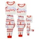 thumbnail image 4 of Pijama navideño de manga larga con pantalones Inspire Chic para toda la familia [Mujeres] XS Rojo, 4 of 6