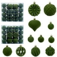 thumbnail image 3 of 48 Pcs Flocked Christmas Ball Ornaments 4 Style Velvet Balls Decorative Shatterproof Christmas Balls Assorted Hanging Ornaments for Xmas Tree Wedding Holiday Party Home, 3 of 9