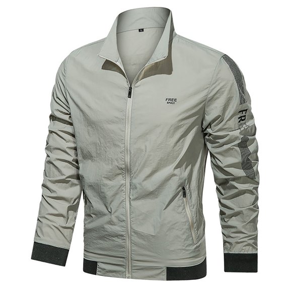 RKSTN Vestes pour Hommes Veste Mince Décontractée Coupe-Vent de Sport à Capuche Manteau Uni Automne et Hiver Veste à Manches Longues Manteaux