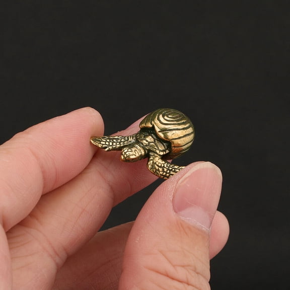 Small Turtle Solid Brass Figurines Statue Home Ornaments Animal Figurines Decor