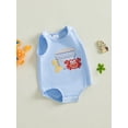 thumbnail image 5 of BemeyourBBs Newborn Baby Boy Summer Clothes Cute Infant Baby Boys Fishing Outfit Bubble Romper Overalls Sleeveless Shark Crab Embroidery Bodysuit Jumpsuit Playsuit, 5 of 9