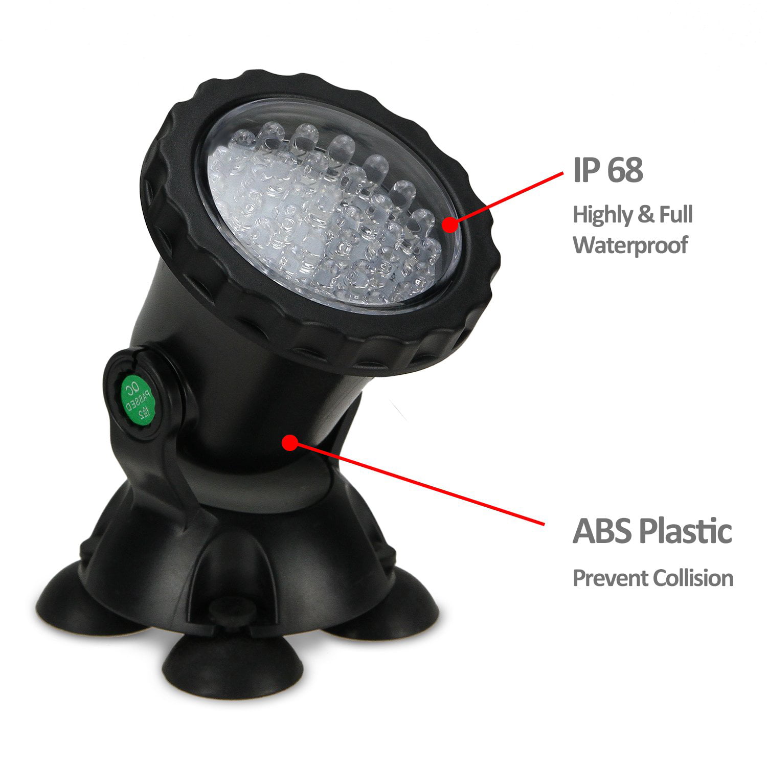 IP68 Underwater Light 6LED RGB Spot Light for Garden Pond Pool Waterproof 