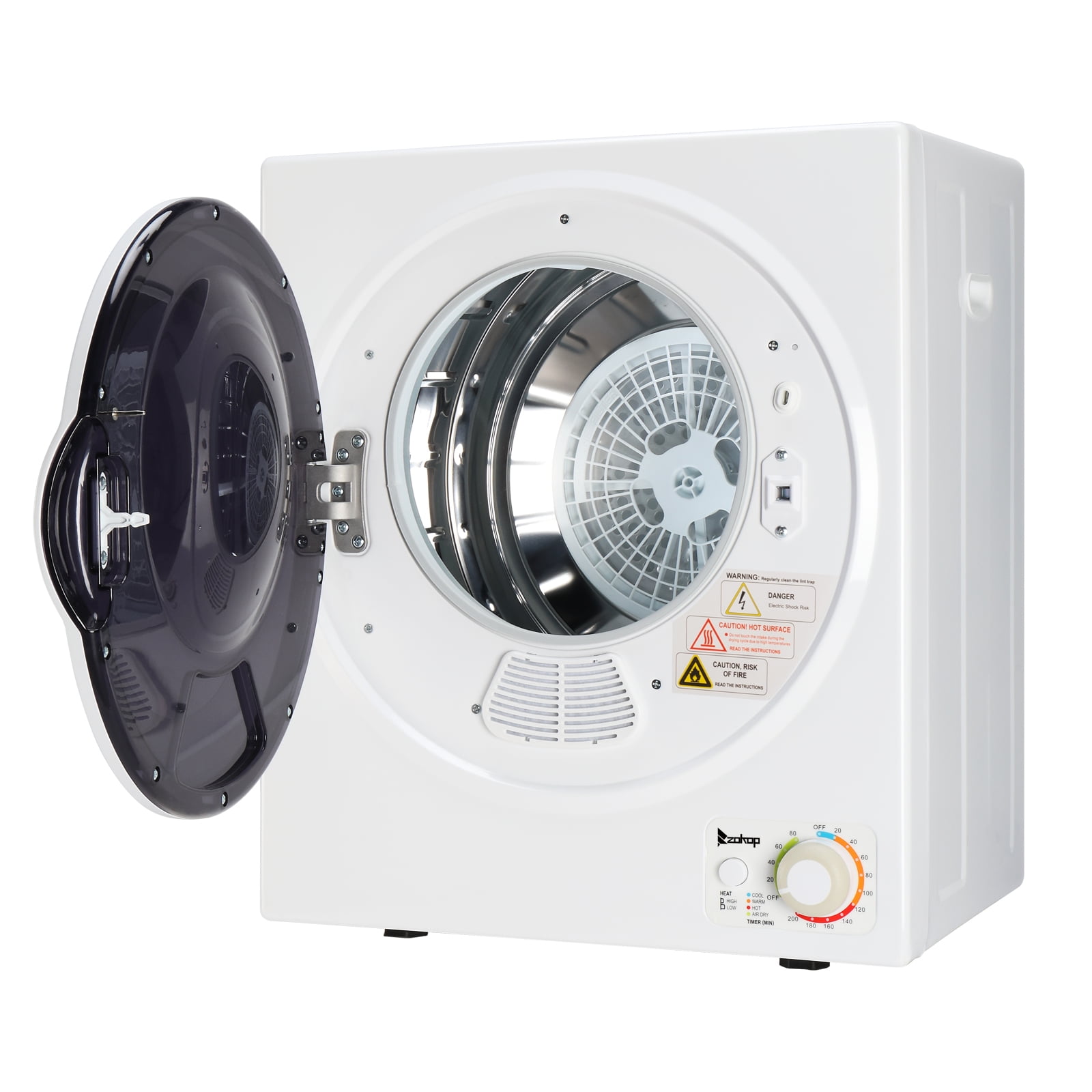 Compact Portable Household clothes Dryer 1.6cuft with Stainless Steel Drum