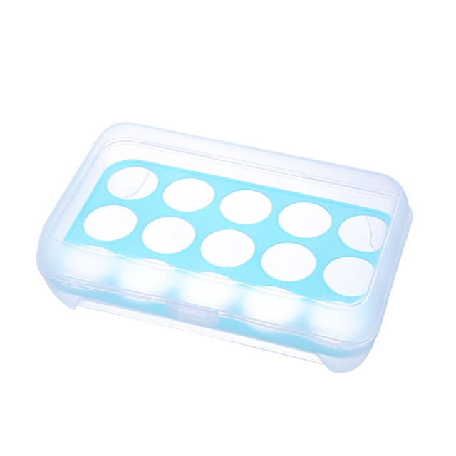 Harpily 50% Off Clear! Pantry Organization and Storage Kitchen Supplies Refrigerator Egg Storage Box 15 Grid Portable Picnic Egg Storage Box Plastic Egg Box Travel Egg Storage Container