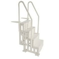 thumbnail image 2 of 400 lb Capacity 4-Step Pool Ladder with Dual Handrails, Non-Slip Steps, Universal Fit for 48-54" Inground/Above-Ground Pools, Milk White, 2 of 11