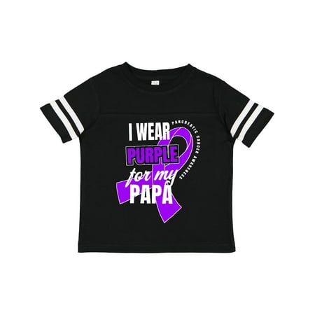 

Inktastic I Wear Purple for My Papa Pancreatic Cancer Awareness Gift Toddler Boy or Toddler Girl T-Shirt