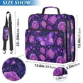thumbnail image 3 of Zipper Binder Flowers and Butterflies 1.5 Inch Binder Folder Bag with Shoulder Strap and Handle, 3 of 8