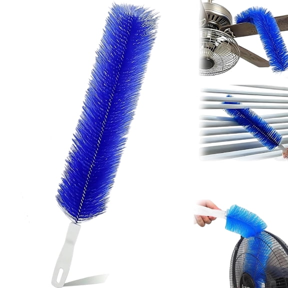 Bendable Microfiber Fan Cleaning Brush, Washable Dusting Brush for Blinds Air Vents Car Interiors, Flexible Multi-Surface Cleaner
