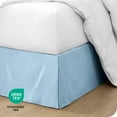 thumbnail image 6 of Bare Home Double Brushed Bed Skirt - Premium 1800 Collection - 15-inch Drop - Twin, Light Blue, 6 of 10