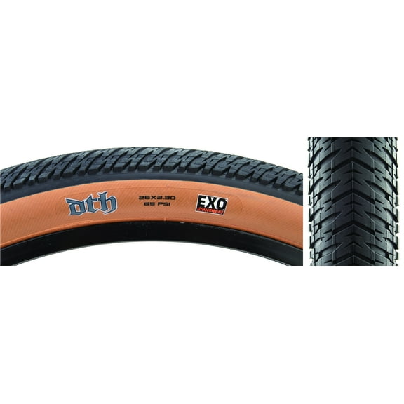 Maxxis DTH Tire 26x2.30" SC/EXO Black/Dark Tanwall Wirebead MTB Mountain BMX 26"
