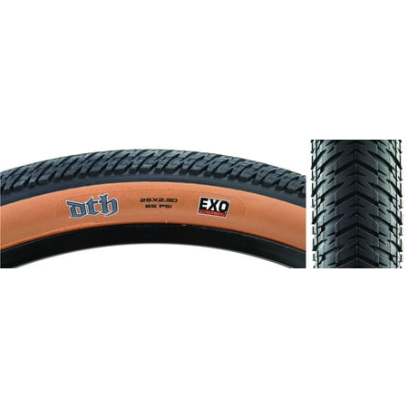 Maxxis DTH Tire 26x2.30 SC/EXO Black/Dark Tanwall Wirebead MTB Mountain BMX 26