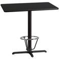 thumbnail image 1 of Flash Furniture Table de Bar Supérieure en Stratifié de 30 x 42 Po en Noir, 1 of 4