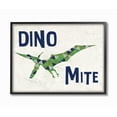 thumbnail image 2 of The Kids Room by Stupell Dino Mite Blue Green Dinosaur Kids Word Design Framed Wall Art by Daphne Polselli, 2 of 5