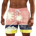 thumbnail image 4 of XFeng Men's 2 in 1 Swim Trunks, Print Board Shorts with Compression Liner, Quick Dry Beach Swim Shorts with Pockets, 4 of 4