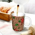 thumbnail image 3 of Yiaed Rose Mix Leopard 1 Print Ceramics Coffee,Large Handle Design,Extra Large Tea and Coffee Cup for Office and Home Mugs, 3 of 6