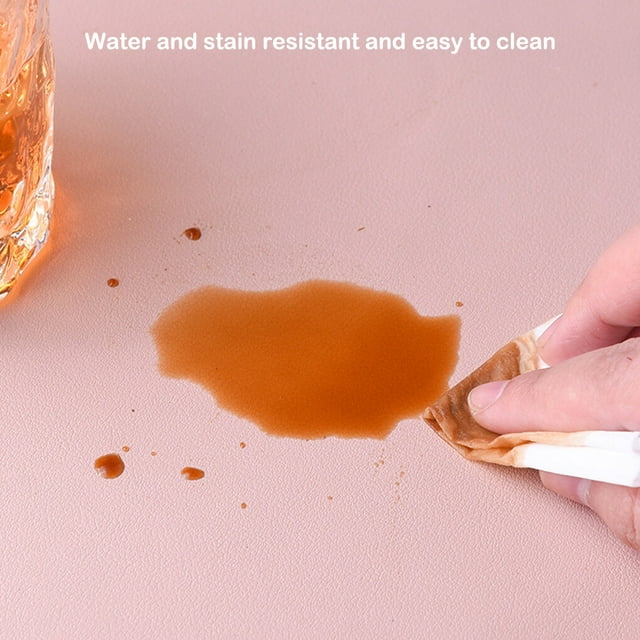 PU Placemat Table Mats Heat Practical Nonslip Heat Insulation Insulation Leather Place Mats Set Wipeable Cup Mat Tableware Pad Indoor Dining Restaurant Dark Blue