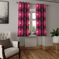 thumbnail image 2 of Ambesonne Purple Mandala Grommet Curtain, Psychedelic Ethnic, 50" x 63", Maroon Hot Pink, 2 of 6