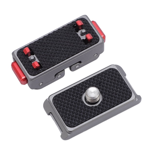 Action Camera Magnetic Adapter Mount, Action Camera Quick Release Mount Foldable Two Prong Secure Locking Aluminum Alloy Silicone for Selfie Stick