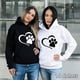 thumbnail image 2 of Sudaderas con capucha con estampado de pata de perro y corazón para mujer, sudaderas con capucha de manga larga informales, jerséis de talla grande, otoño e invierno, nuevo, 2 of 4