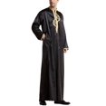 thumbnail image 2 of Robe Brodée à Manches Longues pour Homme, Robe Traditionnelle Musulmane et Arabe du Moyen-Orient, Longue Robe à Col Montant, 2 of 5
