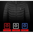 thumbnail image 4 of zonas de calefacción, chaqueta térmica, abrigo de calefacción eléctrica cálido para exteriores de invierno, 4 of 5