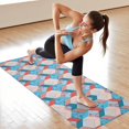 thumbnail image 6 of Blue Red Checkered Pattern Hot Yoga Mat Towel Non Slip for Hot Yoga - Quick-Drying Yoga Mat Cover with 4 Corner Pockets with Travel Bag - Hot Yoga Towel Non Slip Grip Moisture Wicking Sweat 70"x26", 6 of 6