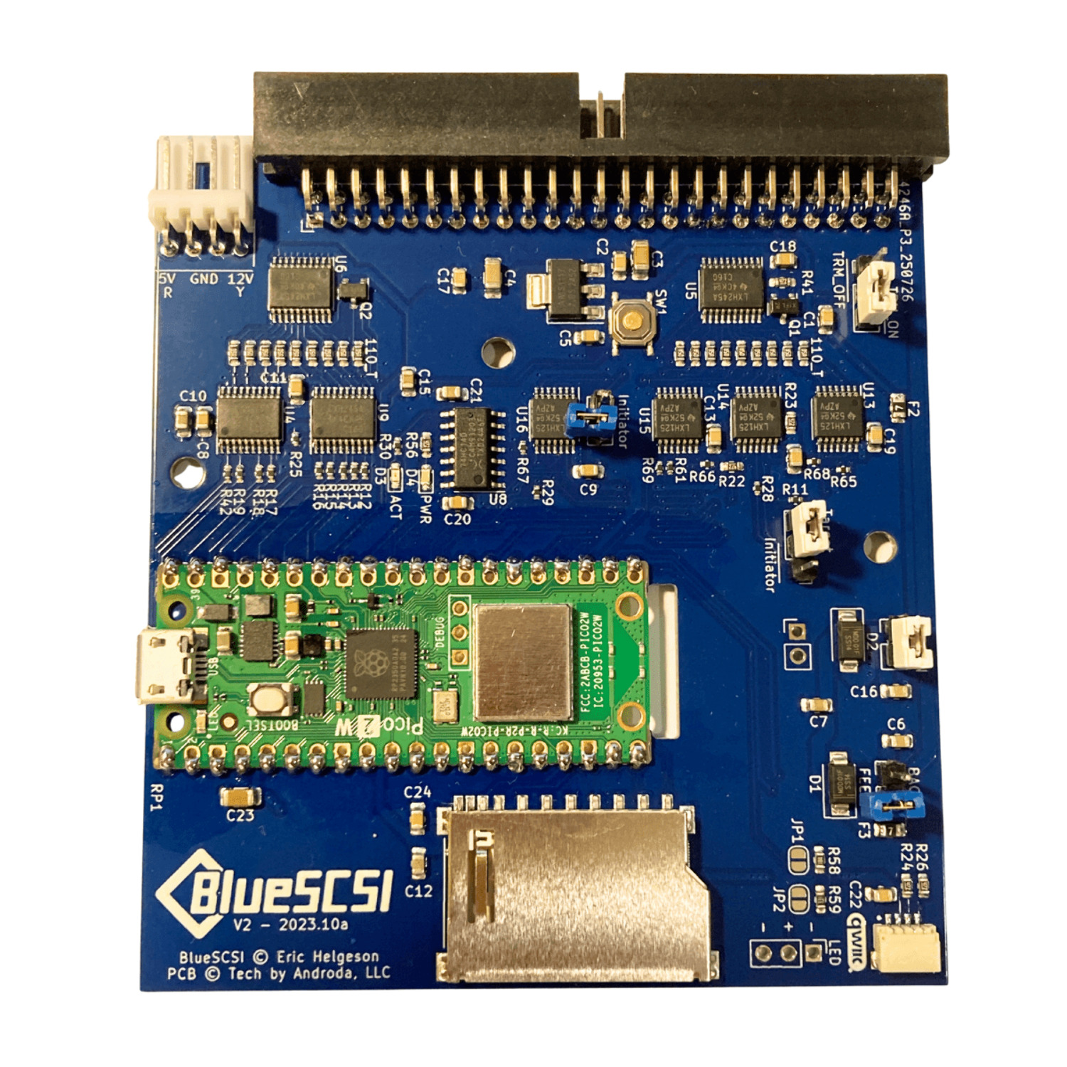 BlueSCSI v2 Internal 50-pin 3.5" SCSI Drive Emulator w/Wi-Fi, Macintosh, Amiga