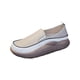 thumbnail image 5 of Zapatos casuales para mujer, elegantes zapatillas de plataforma suave con suela gruesa para caminar. Caqui, 5 of 9
