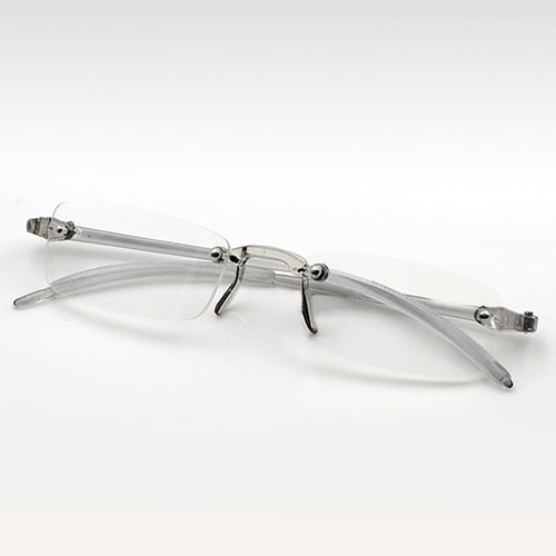 D-GROEE Unisex Lightweight Rimless Resin Light Reading Glasses +1.00 to +4.00